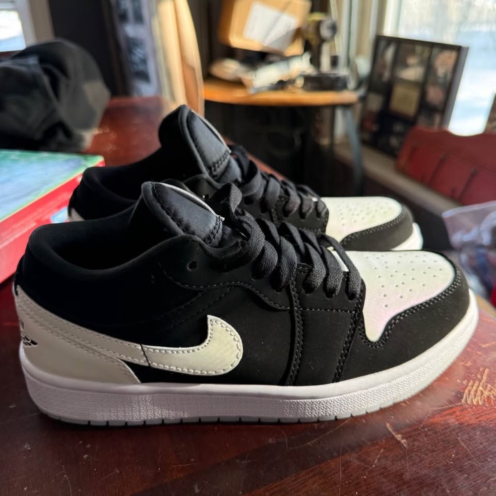 Jordan Black and White Sneakers - Picture 3 of 6